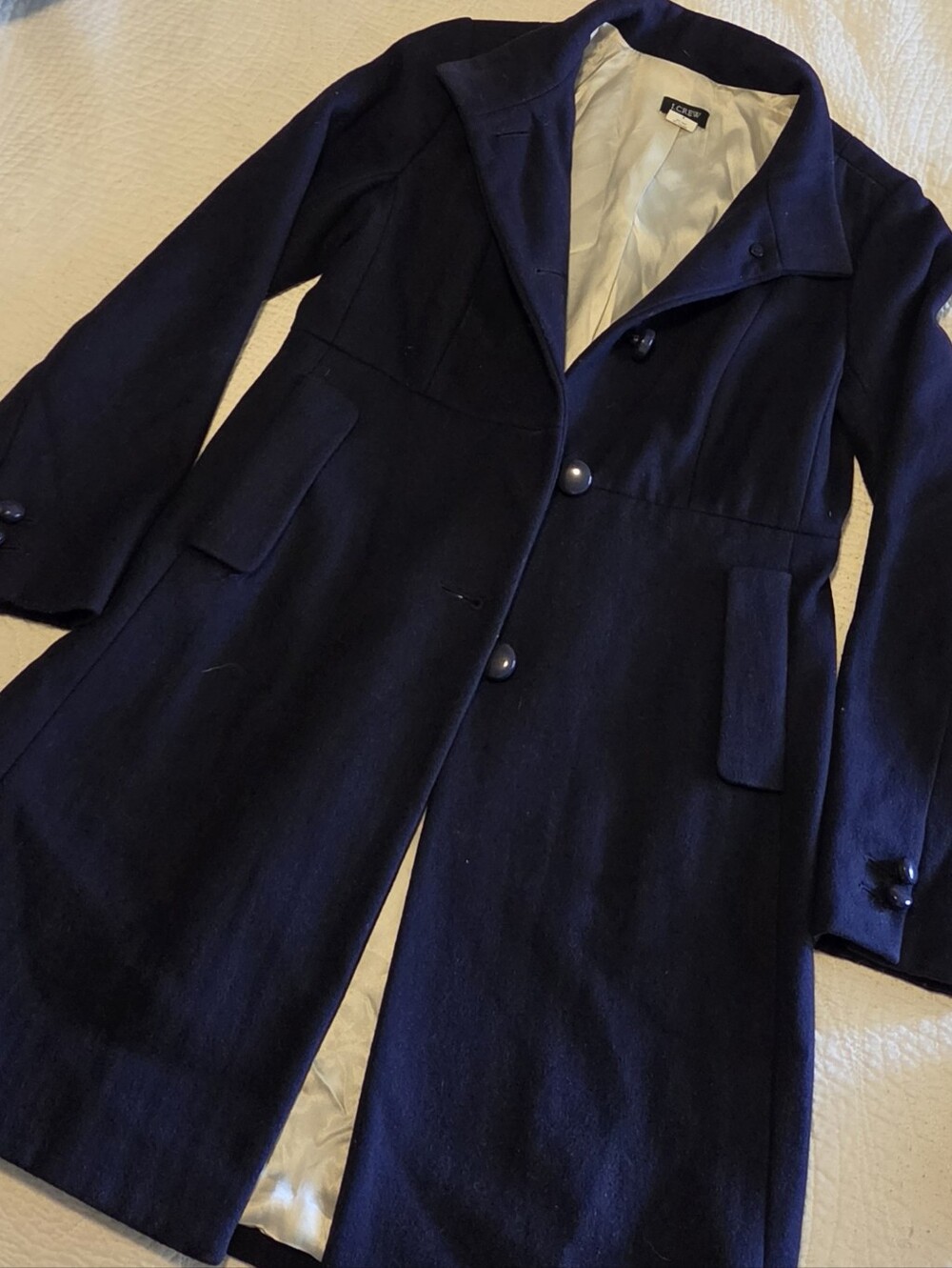 J.Crew Funnel Neck Single-Breasted Walker Coat, Size 6